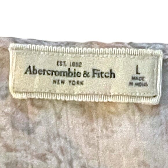 Y2K Abercrombie & Fitch Embroidered Boho Crop Rope Tassels Coastal Cowgirl Sz L - Picture 2 of 13